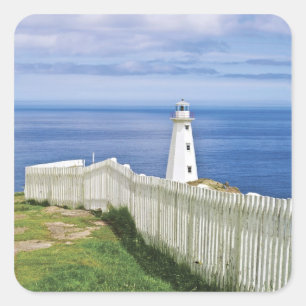 Sticker Carré Canada, Terre-Neuve, phare du site historique nati