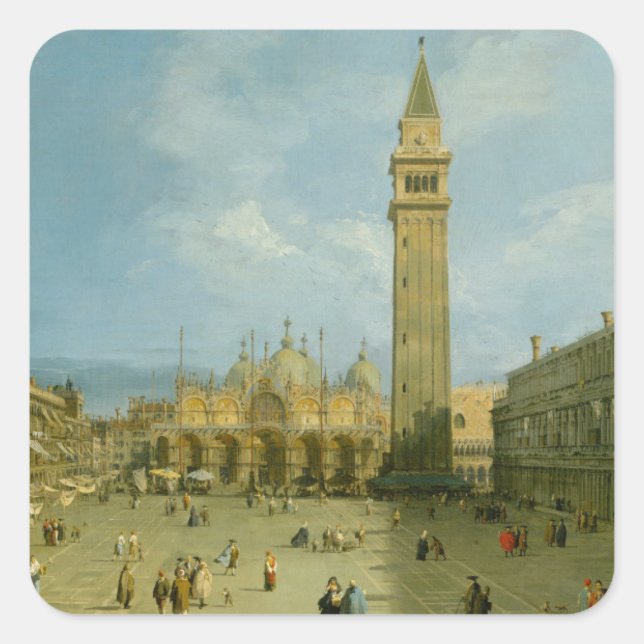 Sticker Carré Canaletto | Piazza San Marco (Devant)