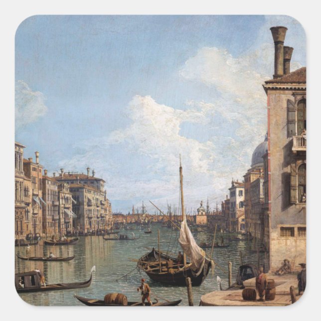 Sticker Carré Canaletto Vue sur le Grand Canal (Devant)