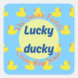 Sticker Carré Canard de croisière modifiable