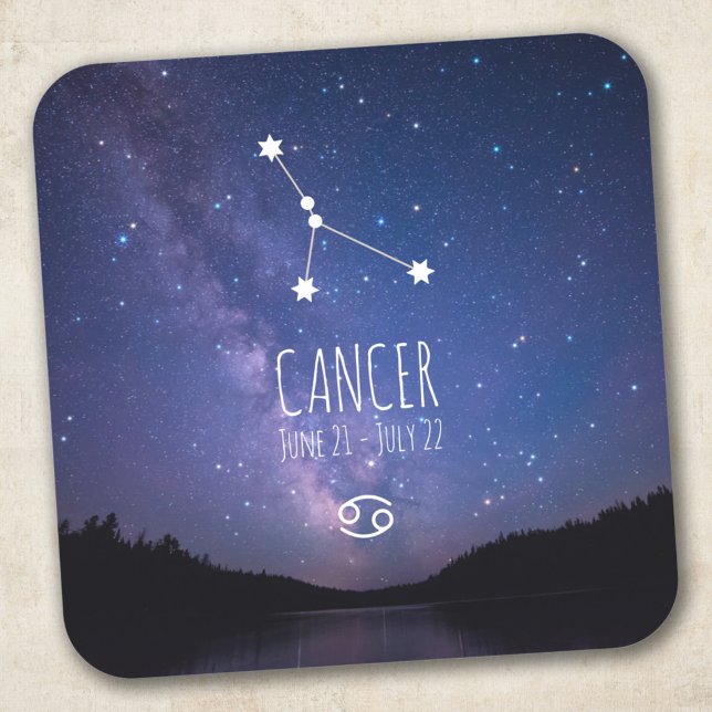 Sticker Carré Cancer | Constellation Zodiaque personnalisée (Créateur téléchargé)