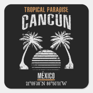 Sticker Carré Cancún