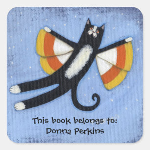 Sticker Carré Candy Corn Chat Angel