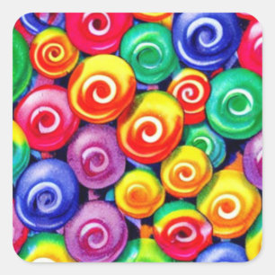 Sticker Carré Candy Spheres