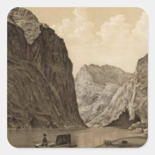 Sticker Carré Canon noir, Colorado River 2