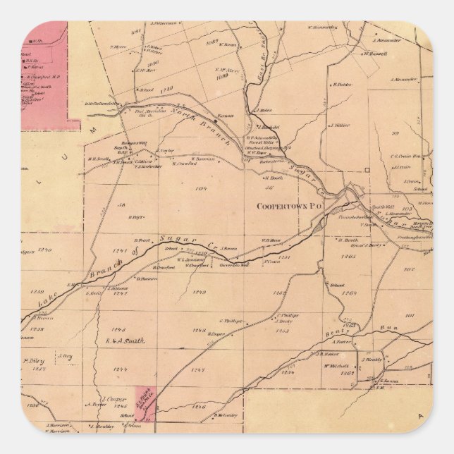 Sticker Carré Canton de Jackson (Devant)