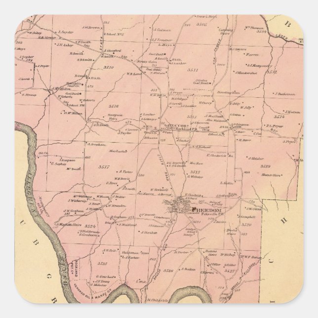 Sticker Carré Canton de Rockland (Devant)