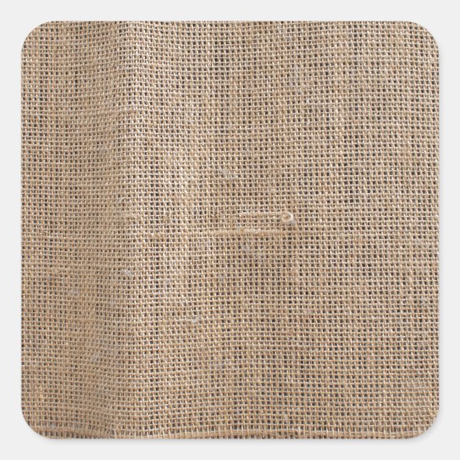 Sticker Carré Canvas of burlap texture (Devant)
