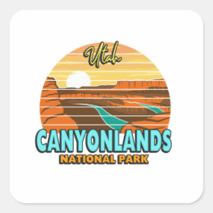 Sticker Carré Canyonlands Parc national Moab Utah Nature extérie