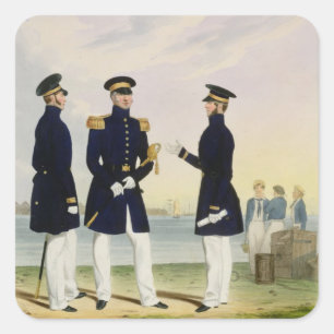 Sticker Carré Capitaine, Flag Officer and Commander (Undress) pl