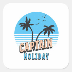 Sticker Carré Capitaine Holiday