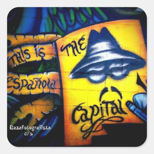 Sticker Carré Capital inférieur (Devant)