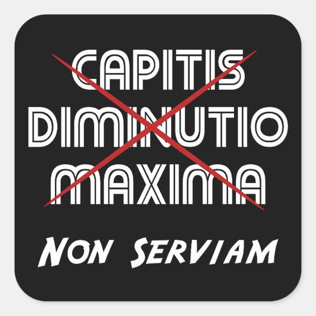 Sticker Carré capitis diminutio maxima (Devant)