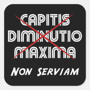 Sticker Carré capitis diminutio maxima