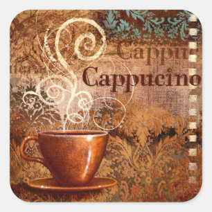 Sticker Carré Cappucino