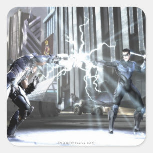 Sticker Carré Capture d'écran : Cyborg vs Nightwing 4