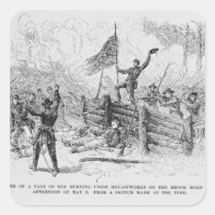 Sticker Carré Capture d'une partie de l'union de combustion