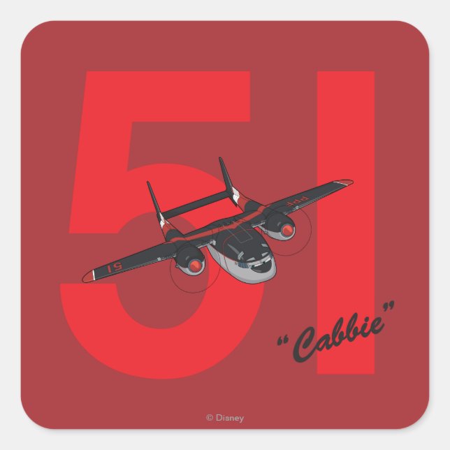 Sticker Carré Caractère cabine Art 2 (Devant)