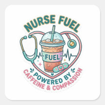 Carburant d'infirmière alimenté par la caféine et 