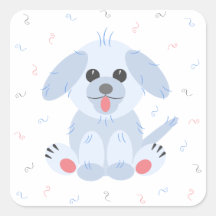 Caricature de Chien Chien Coquelicot Simple Pastel