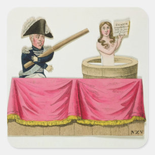 Sticker Carré Caricature de la charte constitutionnelle