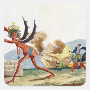 Sticker Carré Caricature du gouvernement anglais, 1793