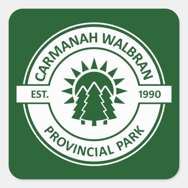 Sticker Carré Carmanah Walbran Provincial Sun Trees (Devant)