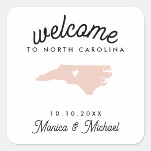 Sticker Carré CAROLINE DU NORD Destination Mariage N'IMPORTE QUE