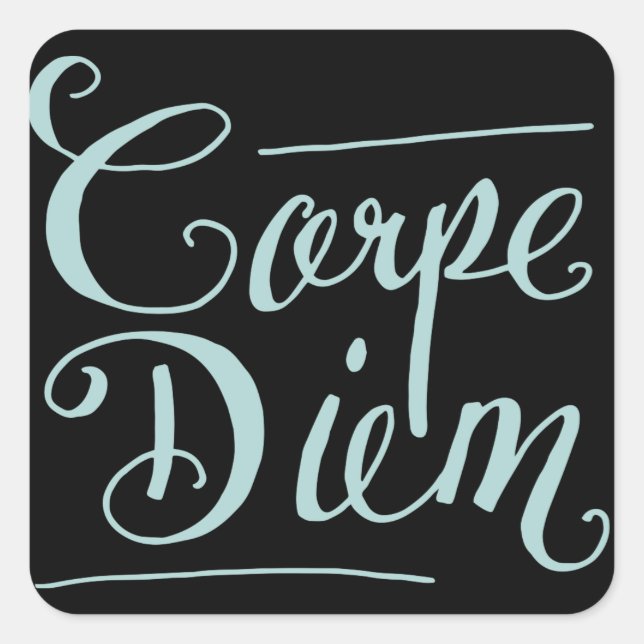 Sticker Carré Carpe Diem Fancy (Devant)