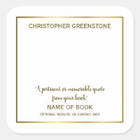 Carré Auteur Signature Gold Plaque