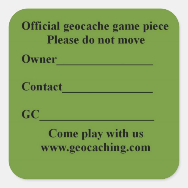 Sticker Carré Carré de cache (Devant)