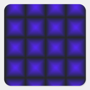 STICKER CARRÉ CARREAUX BLEUS