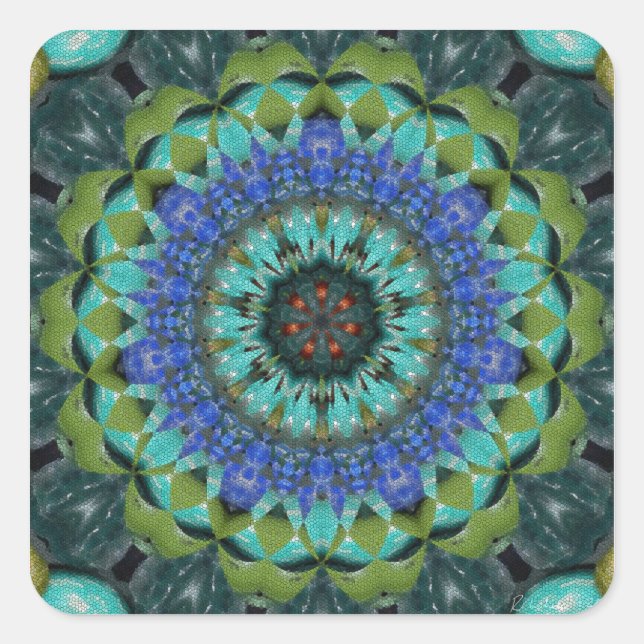 Sticker Carré Carreaux de pierre (Devant)