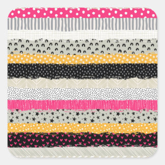 Sticker Carré Carrelage en Patchwork : Conception Versatile Sans