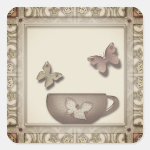 Sticker Carré Carrelage pour la cuisine.