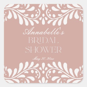 Sticker Carré Carrelage Talavera Rose Fiesta Espagnole Réception