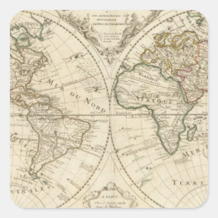 Sticker Carré Carte 2