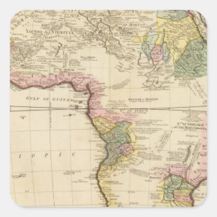 Sticker Carré Carte Afrique