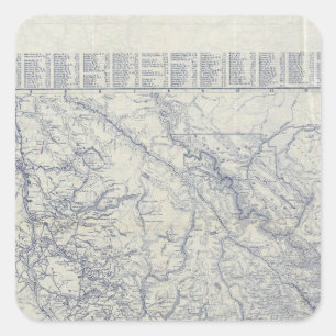 Sticker Carré Carte automatique 2 de traînées du fonctionnaire