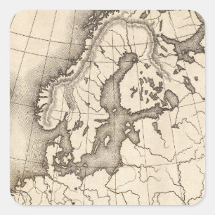 Sticker Carré Carte de l'Europe
