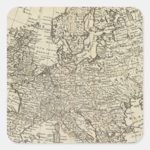 Sticker Carré Carte de l'Europe 3