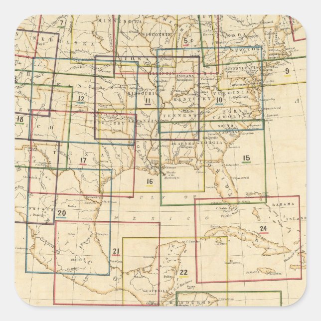 Sticker Carré Carte de l'index Explication des signaux utilisés  (Devant)