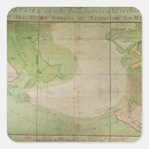 Sticker Carré Carte de nouvelles découvertes