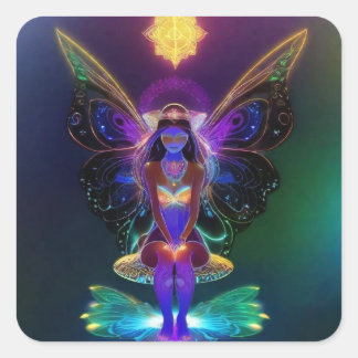 Sticker Carré Carte de visite Peacepixy