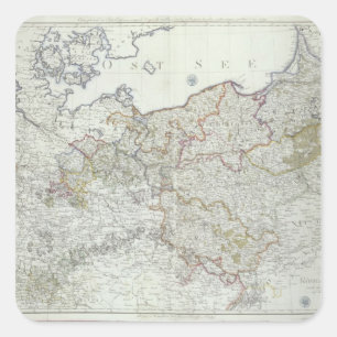 Sticker Carré Carte des états prussiens en 1799