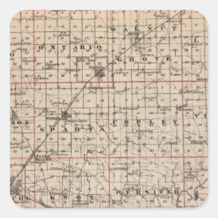 Sticker Carré Carte du comté de Knox