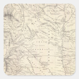 Sticker Carré Carte du Grand Chaco et des régions voisines