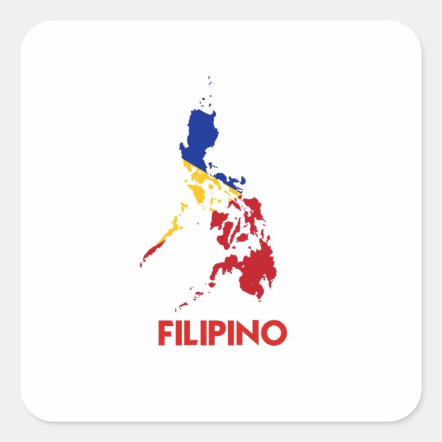 STICKER CARRÉ CARTE FILIPINO (Devant)