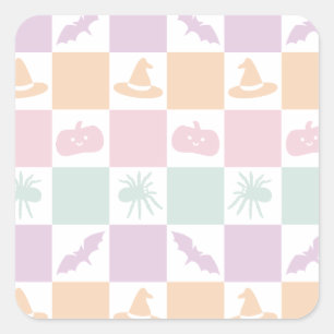 Sticker Carré Carte graphique et tableau de bord Cute Pastel Hal