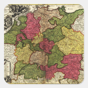 Sticker Carré Carte panoramique AllemagneAllemagne